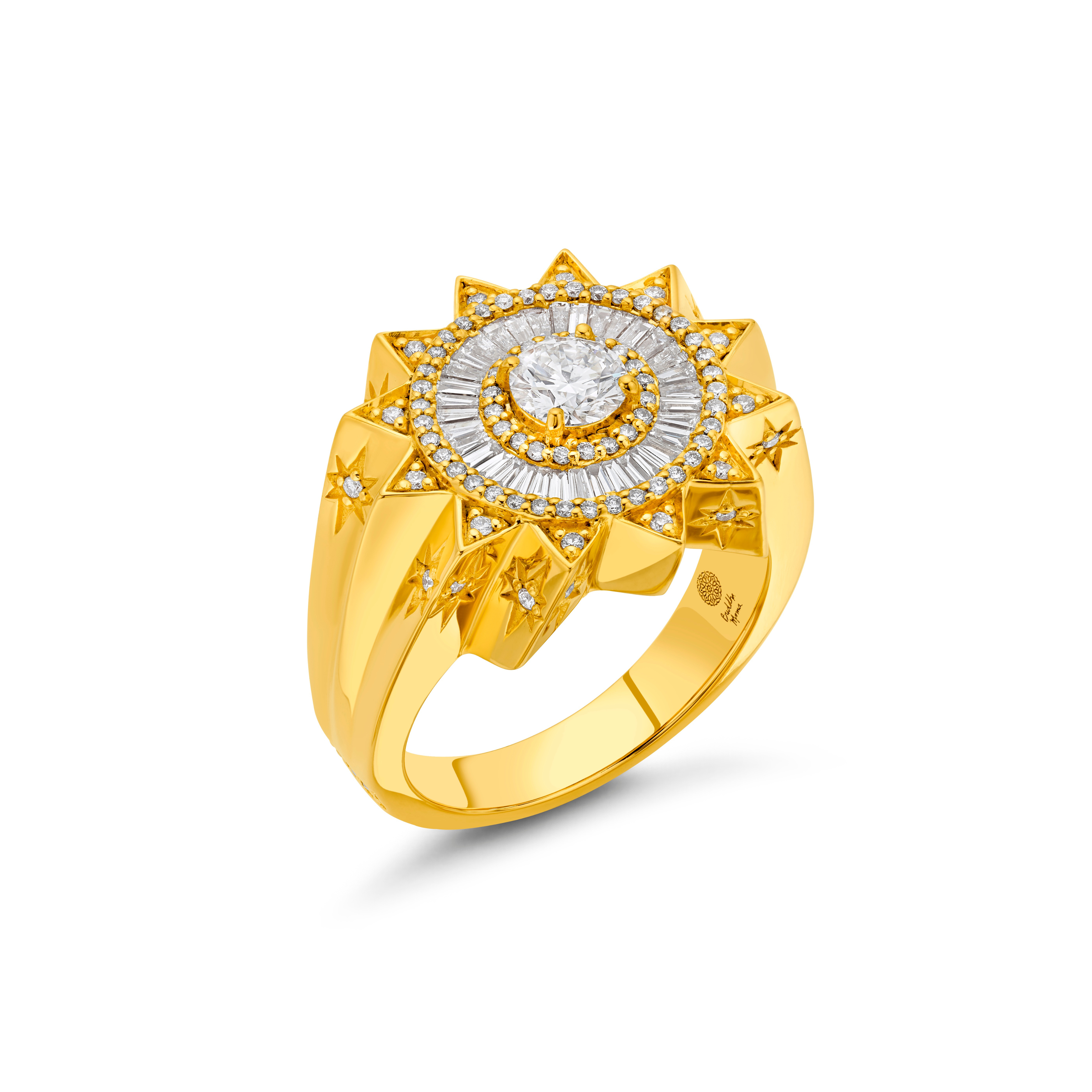 Buddha Mama Sun Signet Diamond Ring – Jo Latham