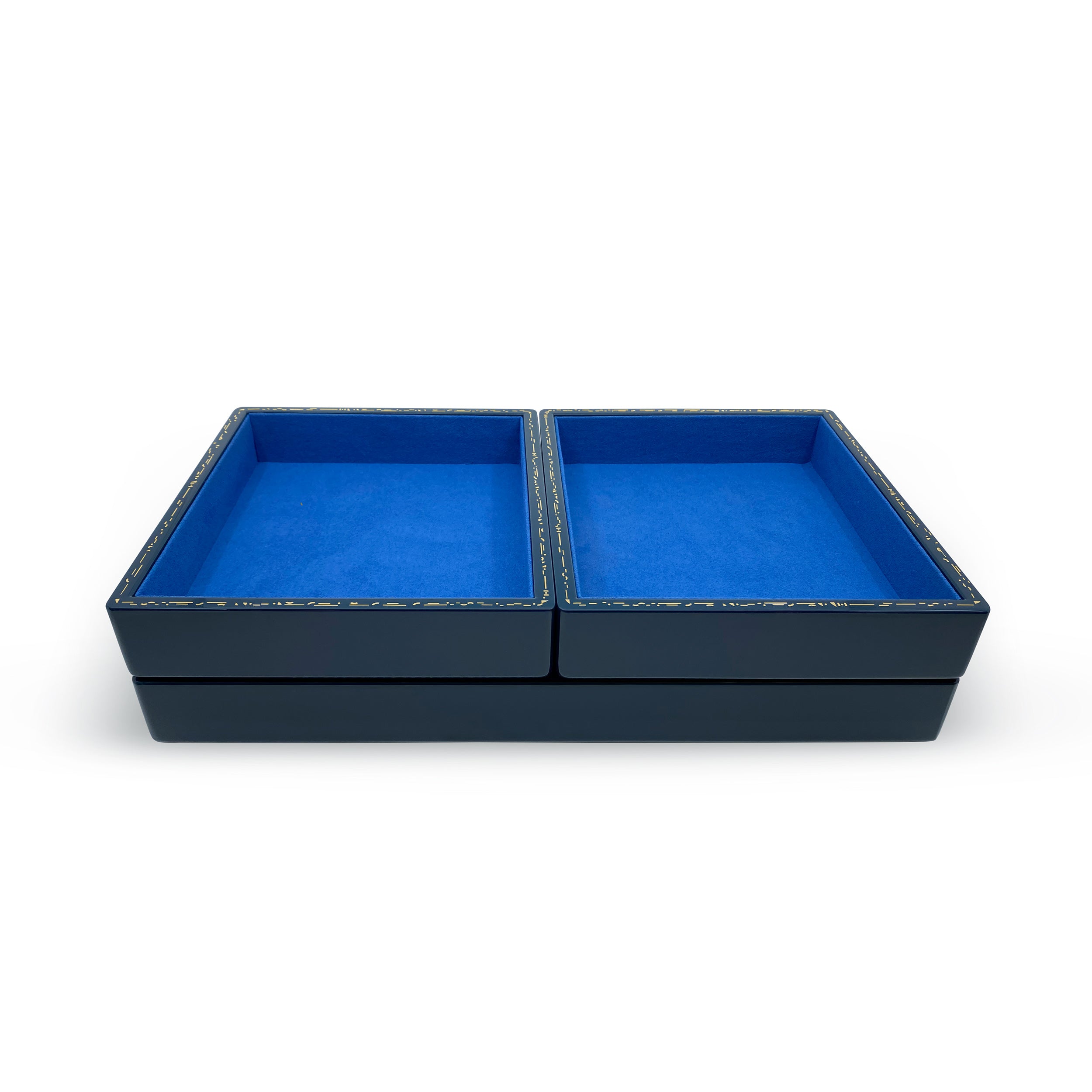 Midnight Navy Trunk Jewelry Box