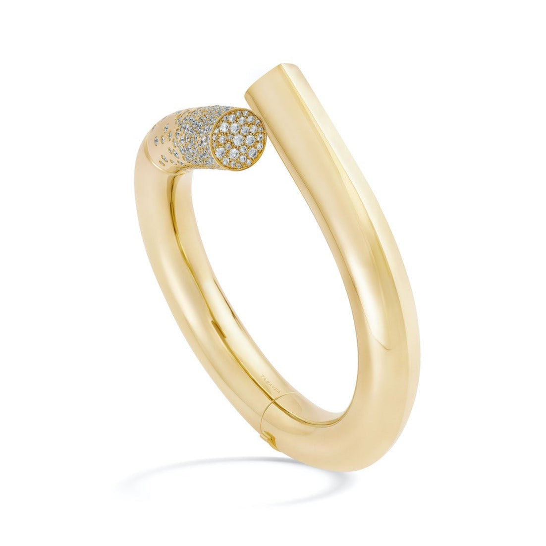 Tabayer Tabayer Oera Large Bracelet - Yellow Gold, Paved with Diamonds – Jo Latham