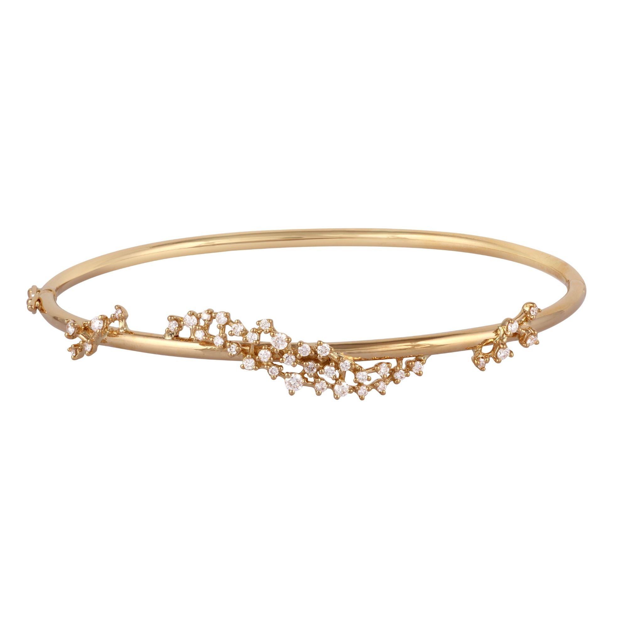 Ananya Diamond Scatter Bangle, Yellow Gold – Jo Latham
